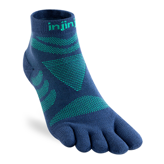 Injinji Women's Ultra Run Mini-Crew - poseidon